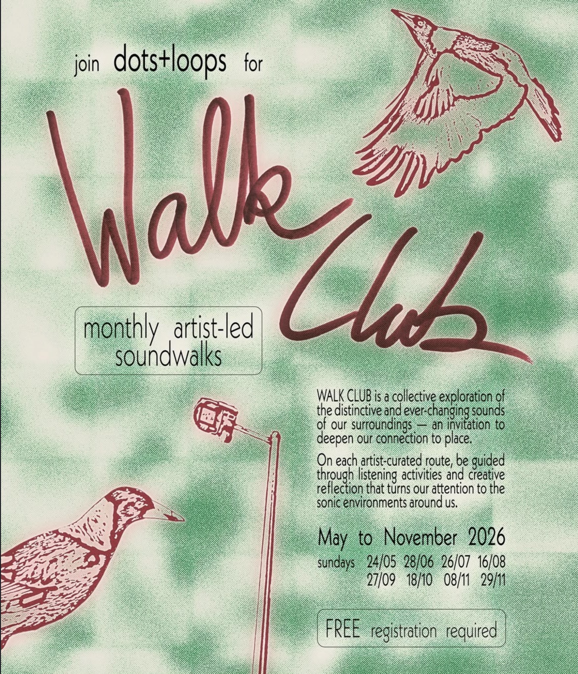 join dots and loops for: walk club 01 ft. yvette ofa agapow (free entry via registration)  