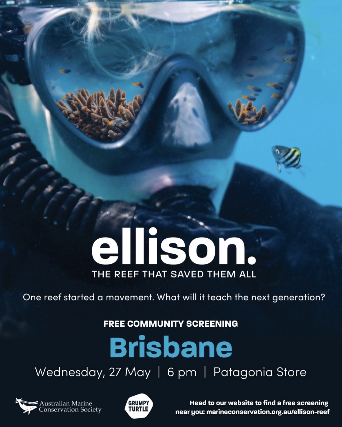Ellison: The Reef That Saved Them All | AMCS x Patagonia | Brisbane Community Screening (free entry)