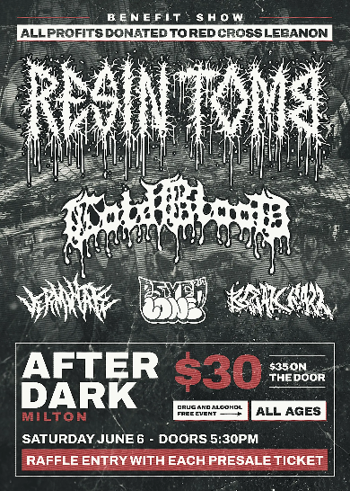 Resin Tomb/Cold blood Red Cross Lebanon Fund Raiser