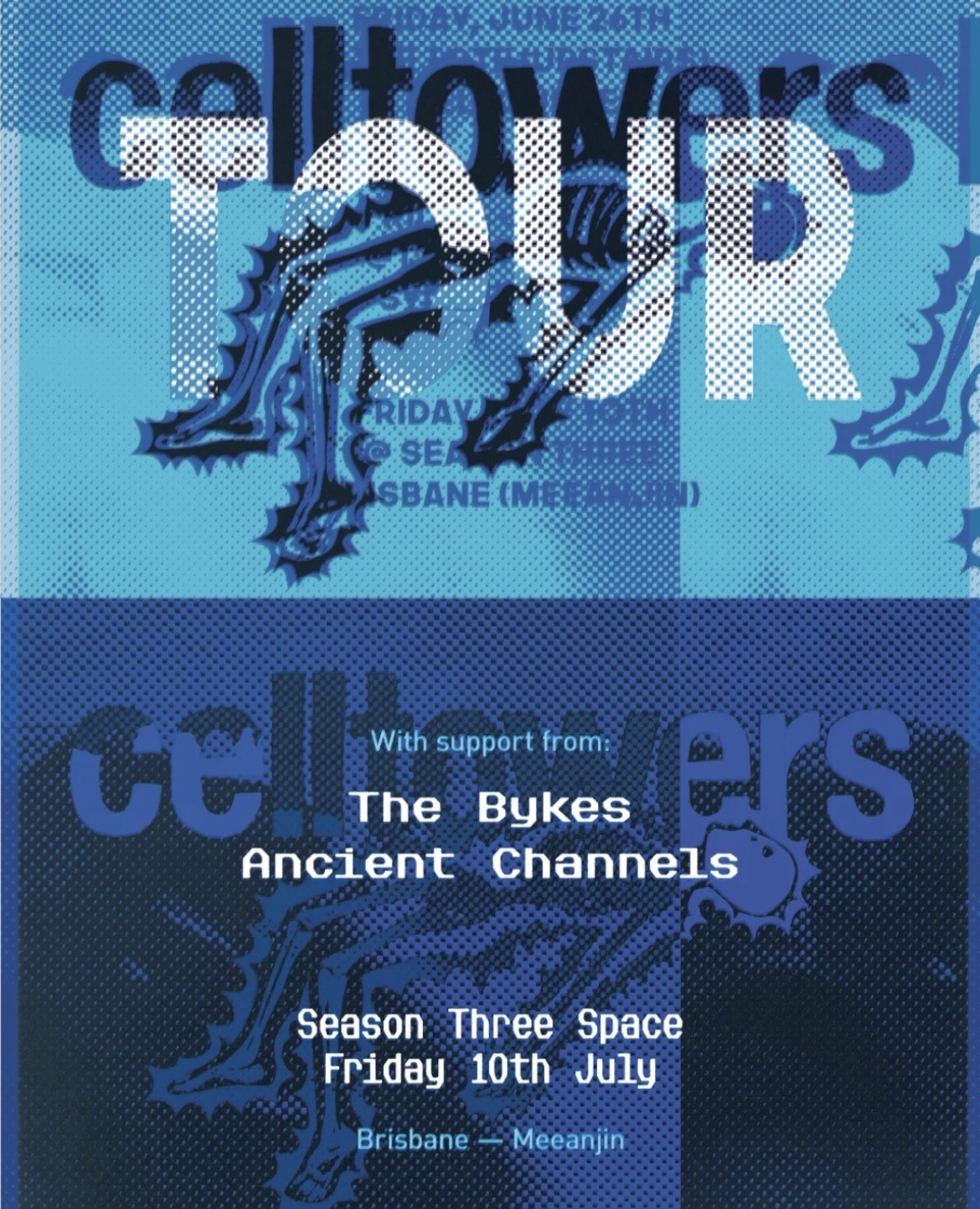 celltowers - hi-speed hi-five Tour - Brisbane w/ Ancient Channels & The Bykes