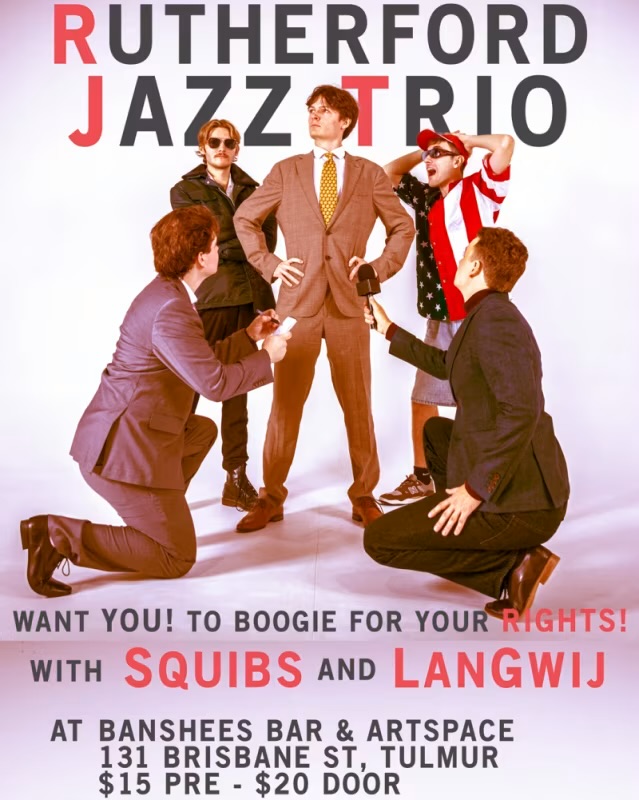 Banshees Bar Presents Rutherford Jazz Trio, Squibs and LanGwij
