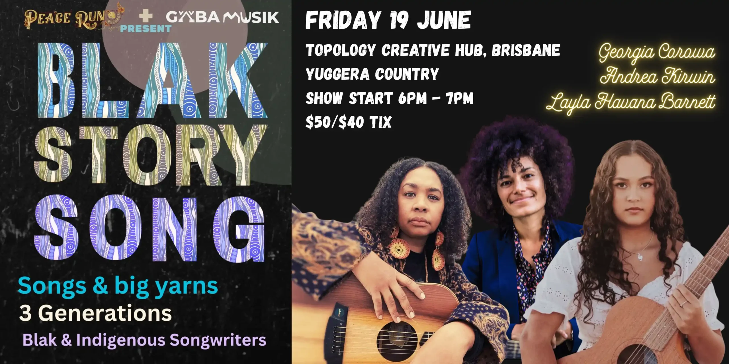 BLAK:STORY:SONG at Topology, Brisbane