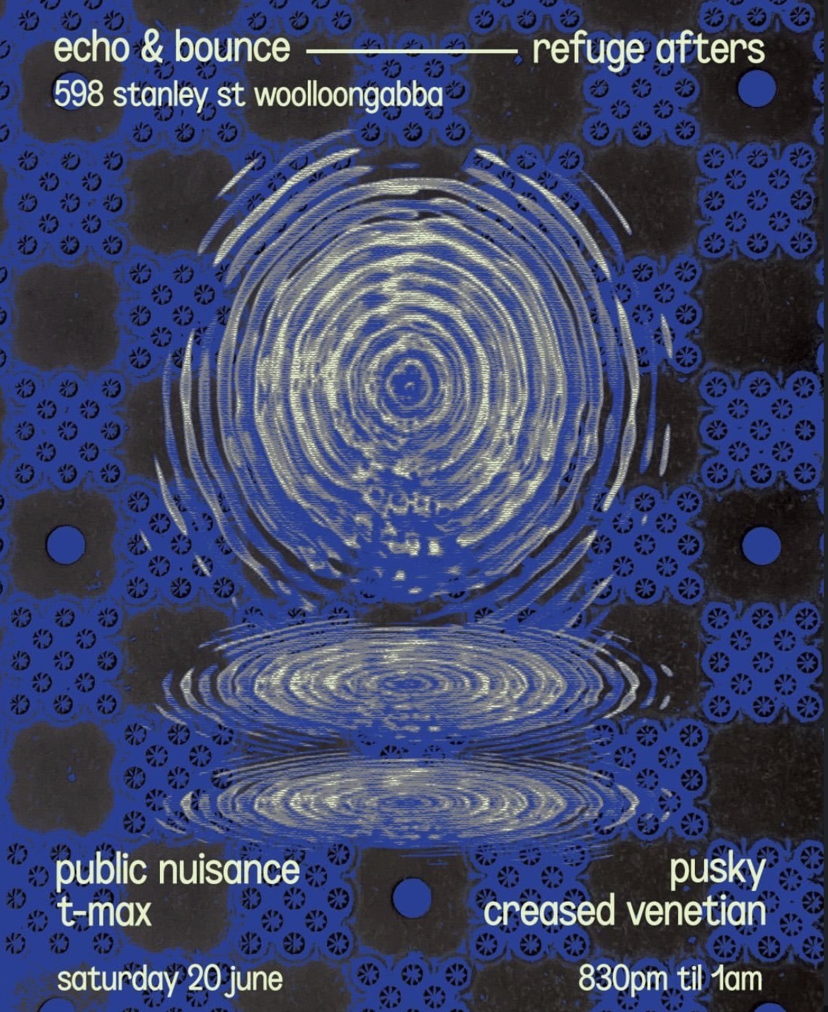 refuge presents: public nuisance, pusky, t-max, and creased venetian