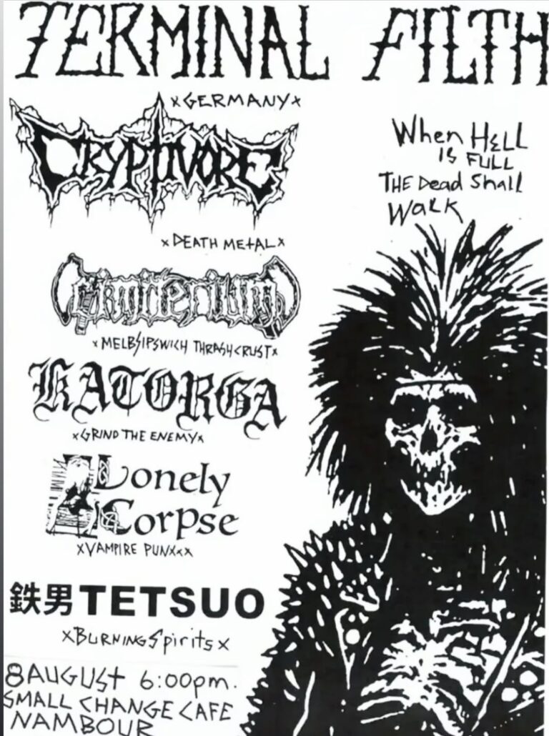 bad habit records + guerilla bookings presents: terminal filth (germany) + cryptivore + cimiterium + katorga + lonely corpse + tetsuo 