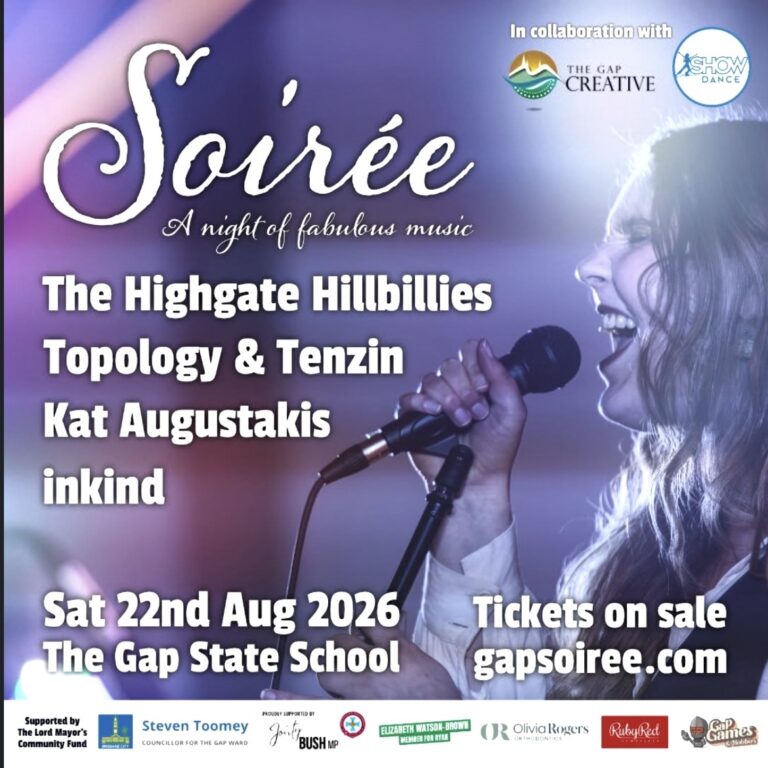 soiree ft: the highgate hillbillies, topology & tenzin, kat augustakis and inkind