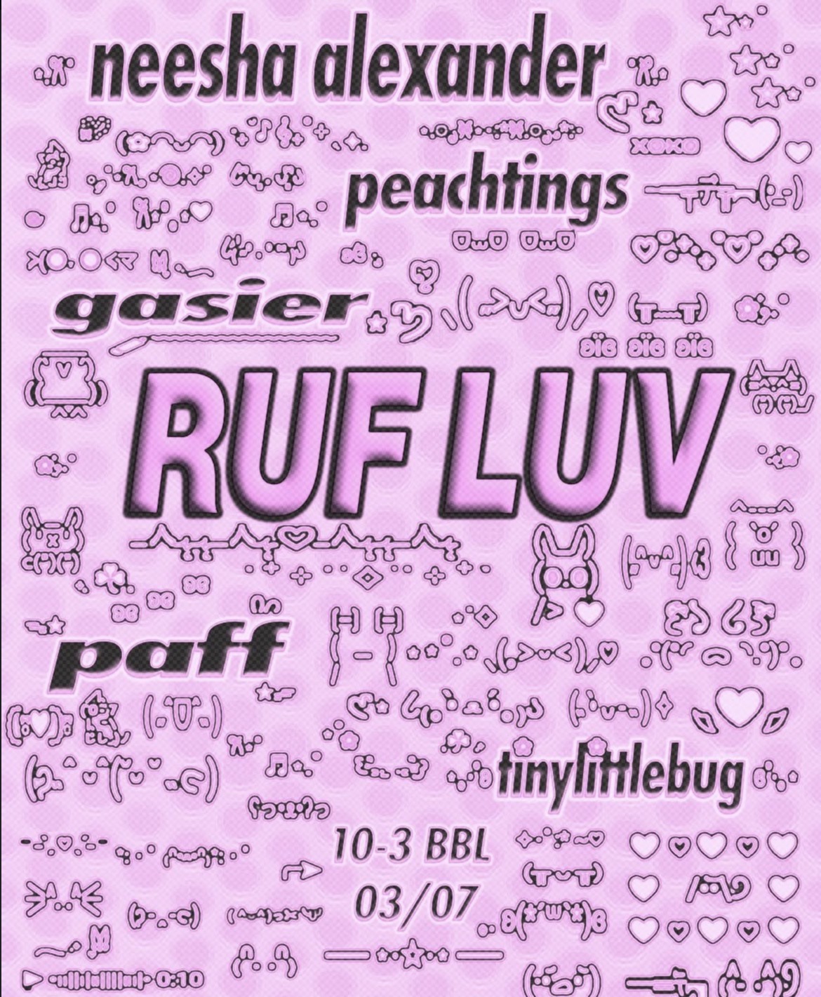 ruf luv ft. neesha alexander, peachtings, paff and tiny little bug