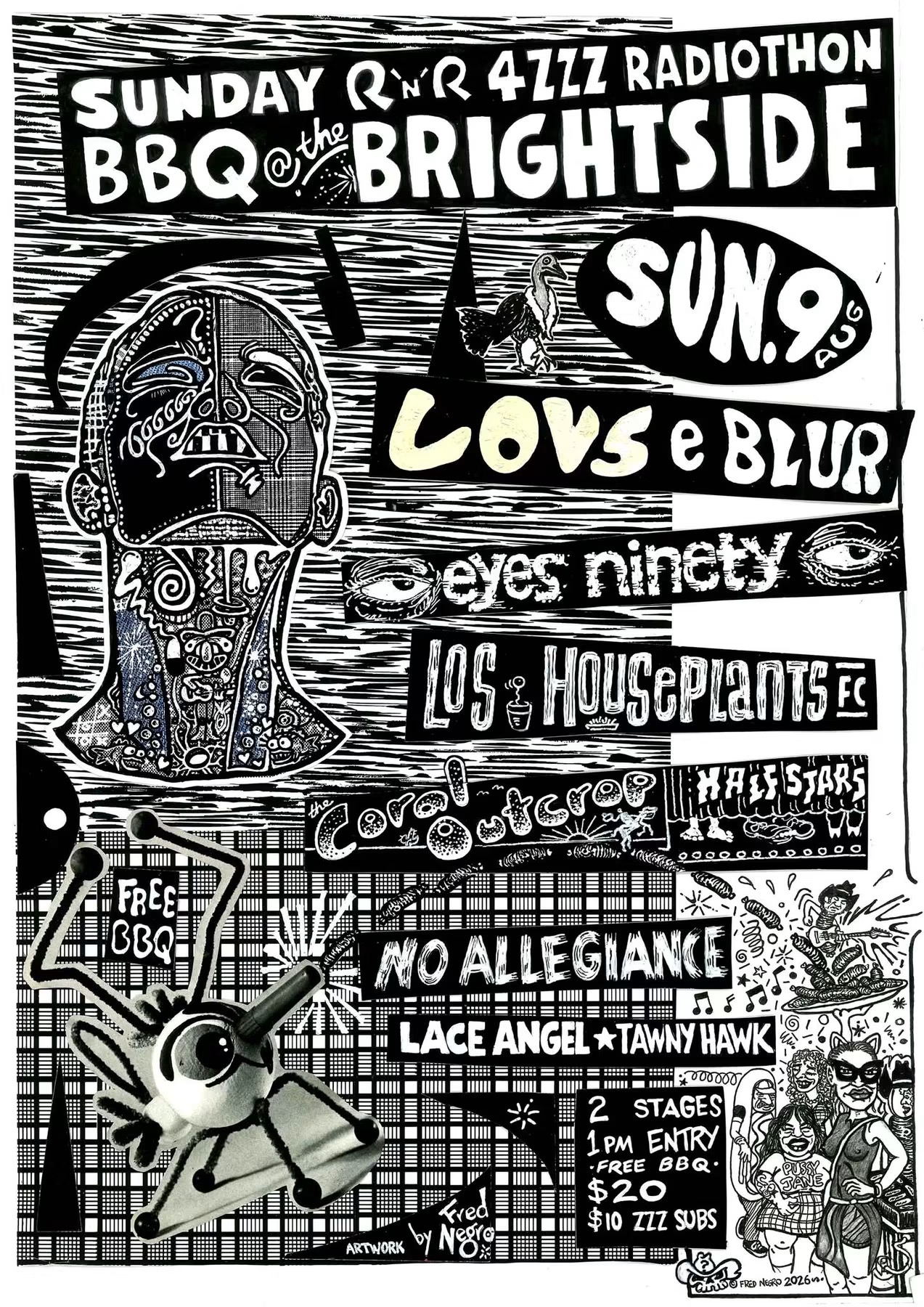 Sunday Rock n Roll 4ZZZ Radiothon BBQ
