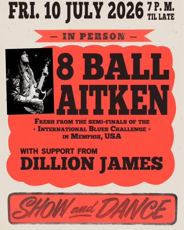 Banshees Bar Presents 8 Ball Aitken Band with Dillion James