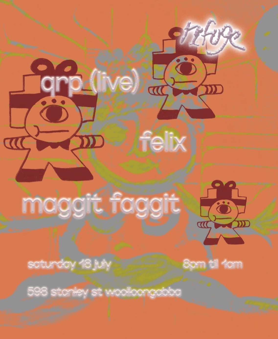 refuge presents: qrp (live) + felix + maggit faggit