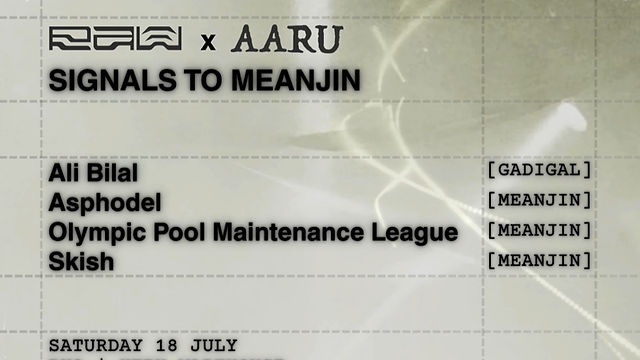 RAW x AARU ⌖ Signals To Meanjin 2.0