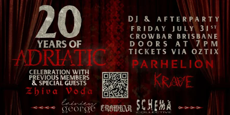 SCHEMA Collective Presents 20 years of Adriatic - a music spectacle with Parhelion and Krave