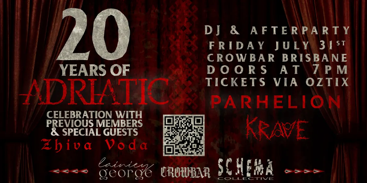 SCHEMA Collective Presents 20 years of Adriatic - a music spectacle with Parhelion and Krave