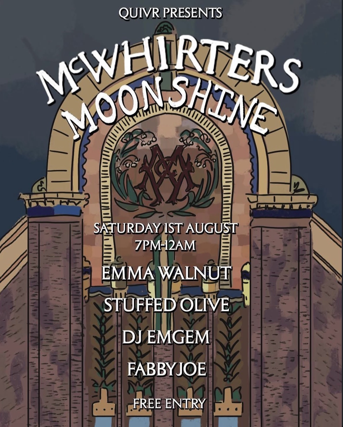 McWhirters Moonshine ft. Emma Walnut, Stuffed Olive, DJ Emgem and Fabby Joe (Free Entry)