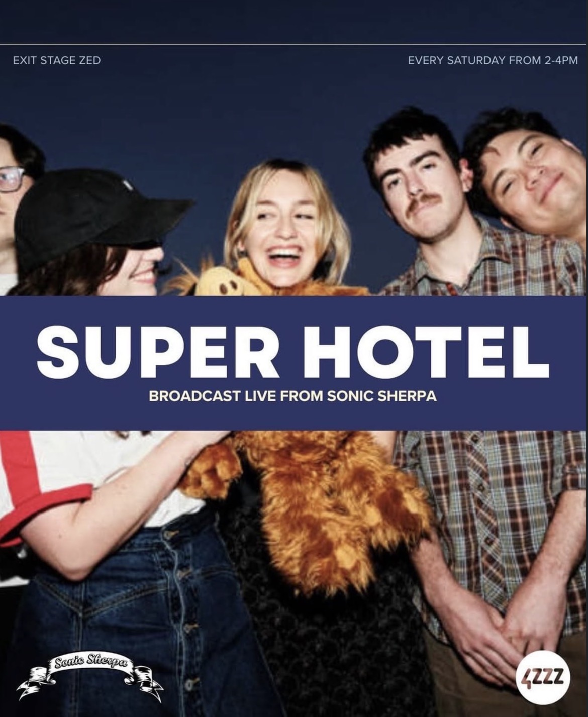 Super Hotel instore performance at Sonic Sherpa and Live Broadcast by Exit Stage Zed (Free Entry)