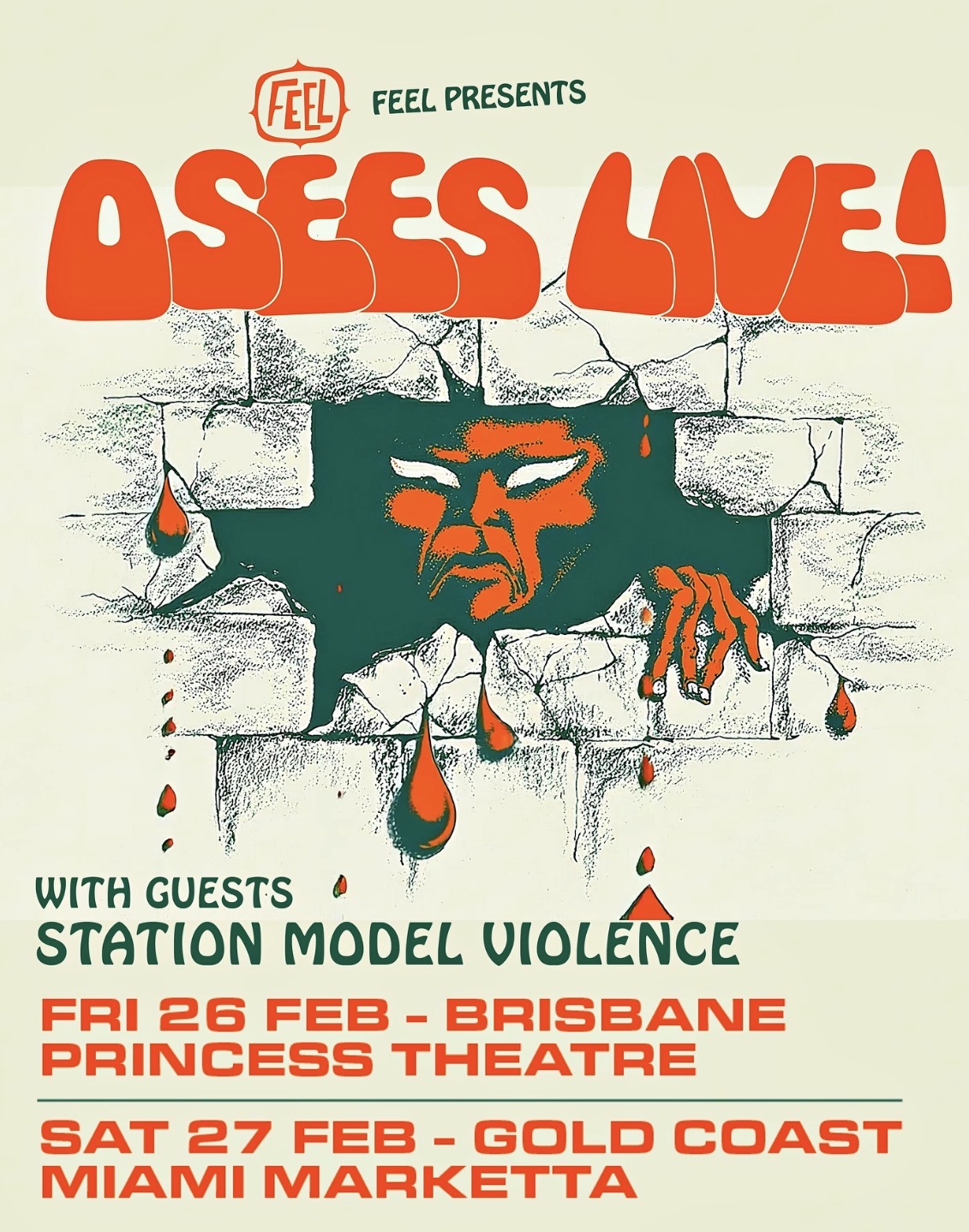 Osees (Live) with support from Station Model Violence 