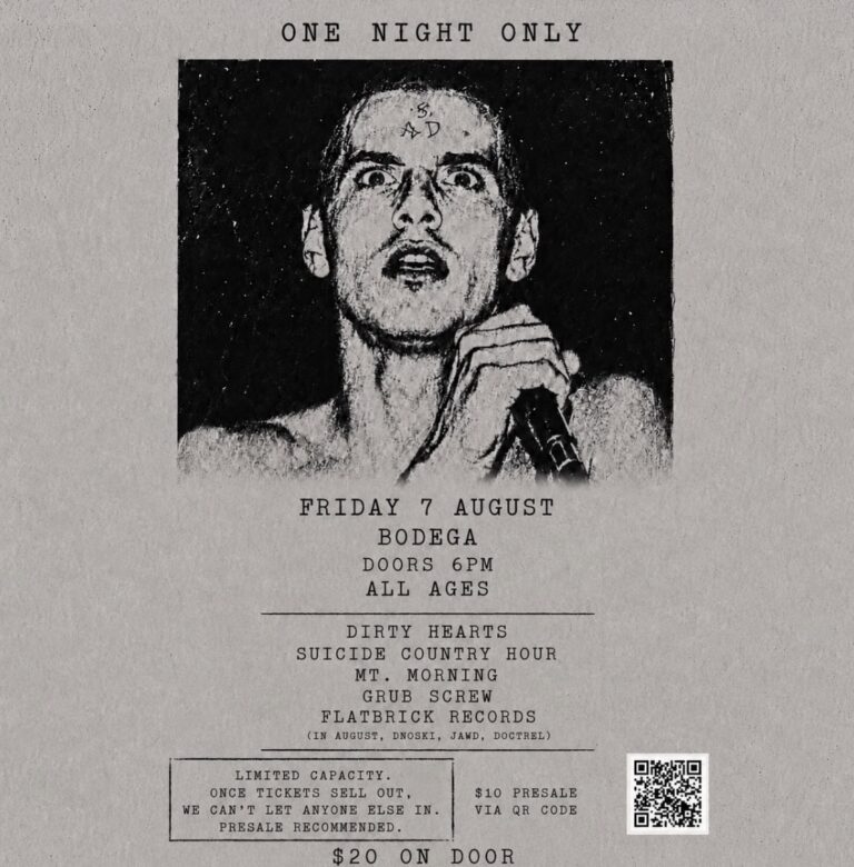 Dirty Hearts, Suicide Country Hour, Mt. Morning, Grub Screw and Flat Brick Records (Sold Out)