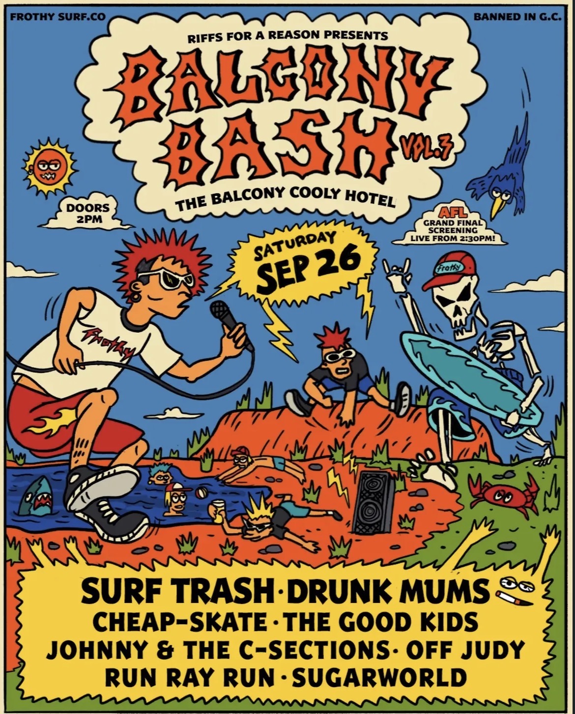 BALCONY BASH VOL.3 W/ Surf Trash, Drunk Mums & HEAPS MORE