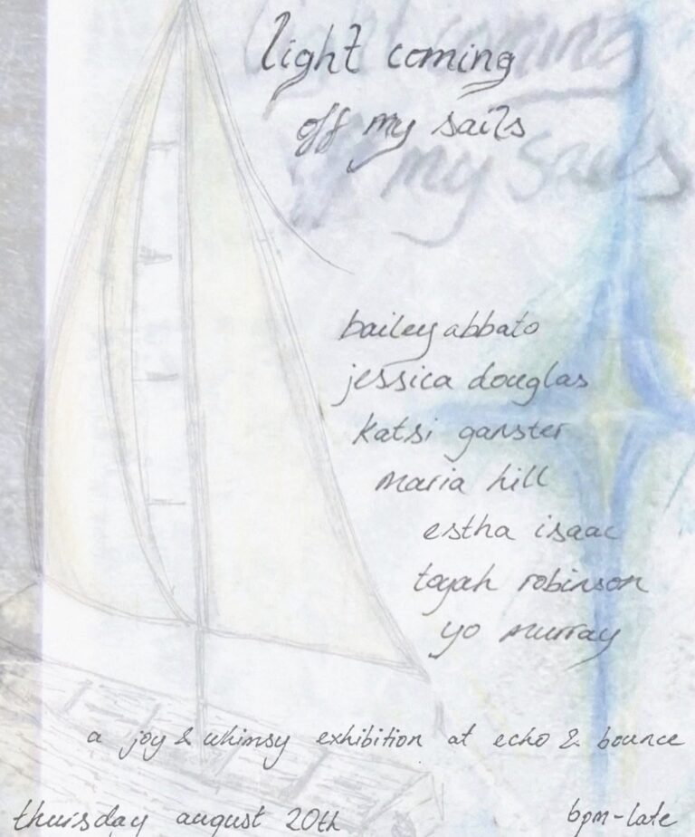 light coming off my sails group exhibition (free)