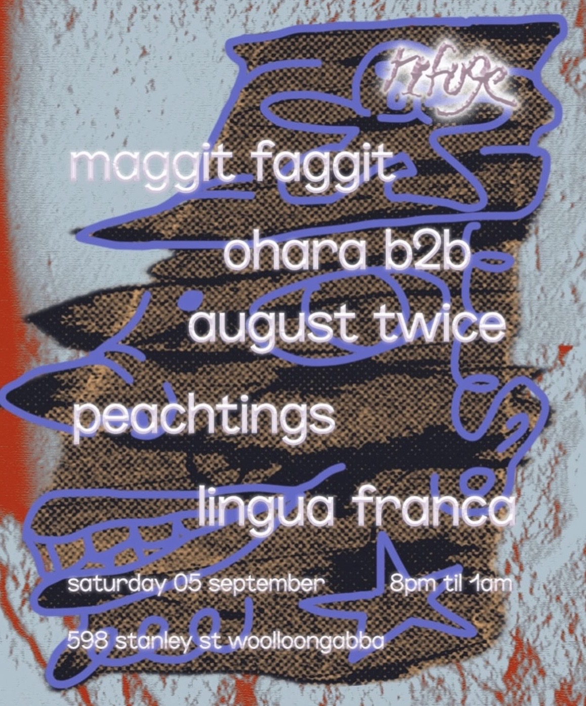 maggit faggit, ohara b2b august twice, peachtings and lingua franca