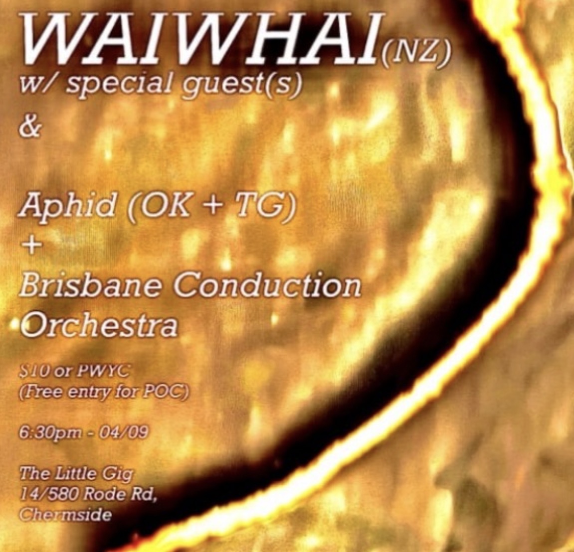 Waiwhai (NZ) with special guests and Aphid (Oscar Keating and Tim Green) and Brisbane Conduction Orchestra
