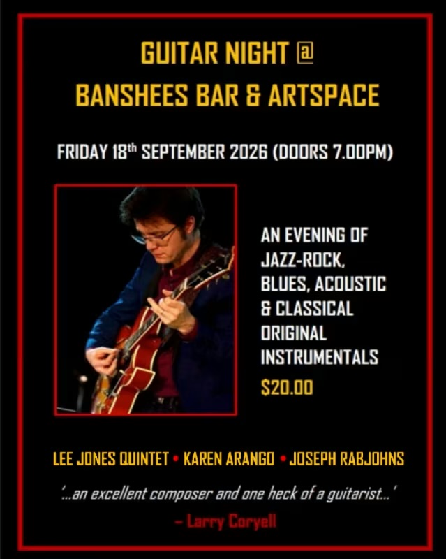 Guitar Night at Banshees with Lee Jones, Joseph Rabjohns and Karen Arango