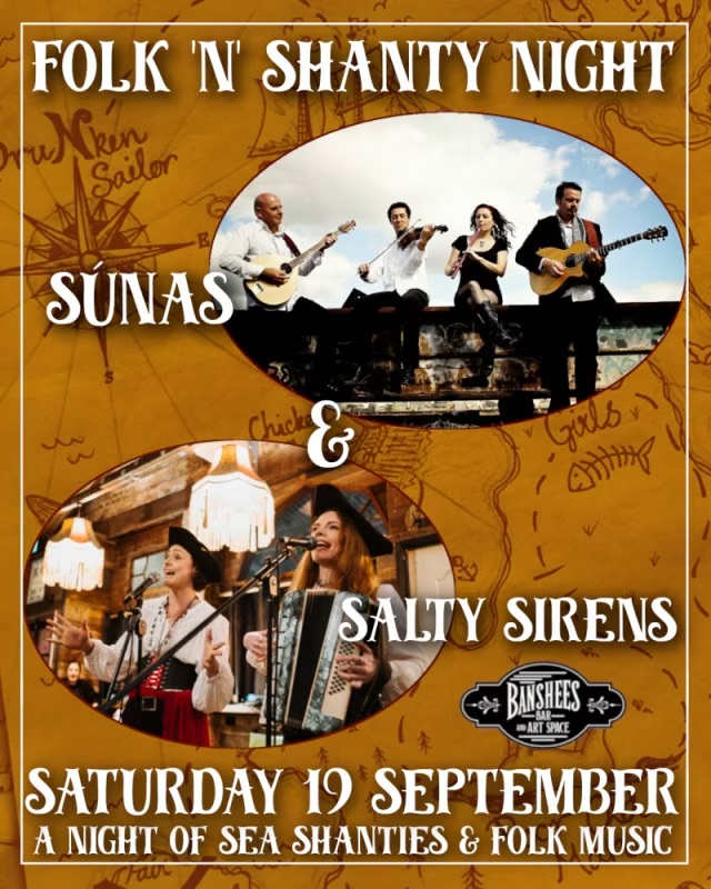 Banshees Bar Presents Folk'N'Shanty Night with The Salty Sirens & Súnas