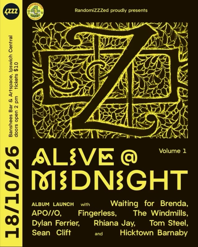 Banshees Bar Presents RandomiZZZed "Alive at Midnight" Compilation Launch Sunday 18th October 2026 | Doors 2PM | 2PM Start