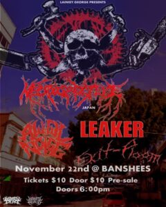 Banshees Bar Presents The Nori Roll Glory Hole w/ Necrospective (JPN) with Awful Noise, Leaker & Exit-Ploom