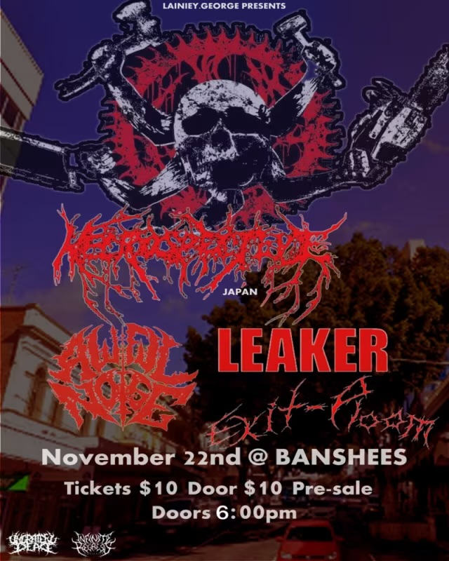 Banshees Bar Presents The Nori Roll Glory Hole w/ Necrospective (JPN) with Awful Noise, Leaker & Exit-Ploom
