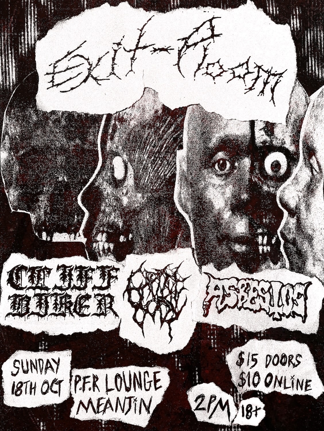 EXIT PLOOM ft. ASBESTOS / CAPTIVE BODY / CLIFF BIKER (18+)