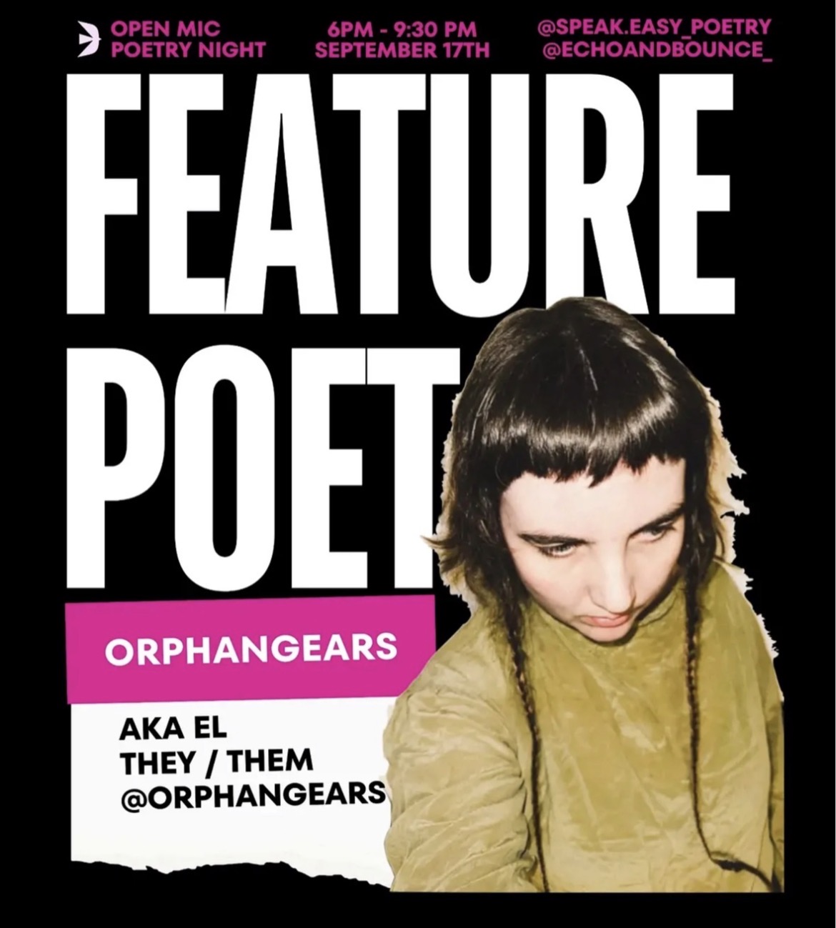 open mic poetry night ft. orphanages (aka el) (free)