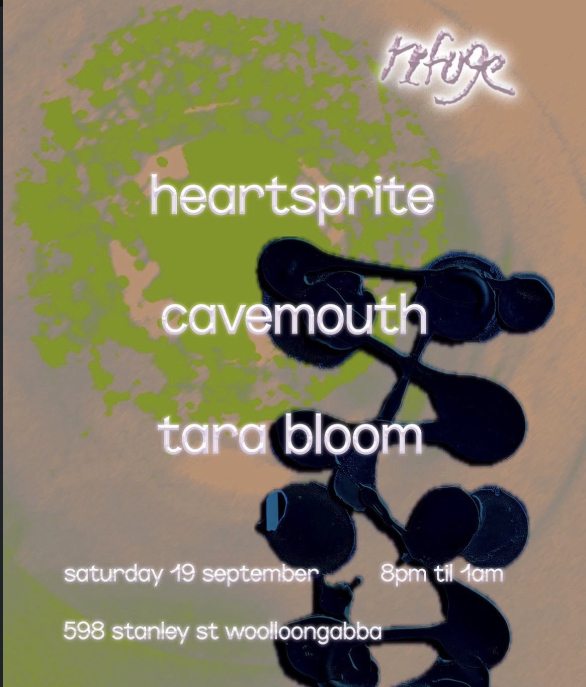 refuge presents: heartsprite, cavemouth and tara bloom