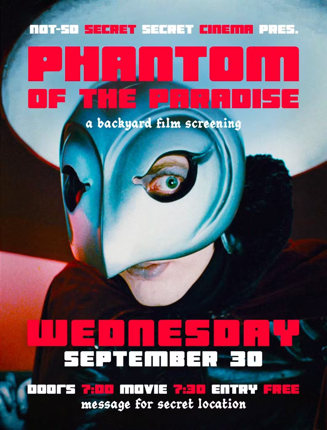 Backyard Cult Screening: Phantom of the Paradise (Free, rsvp for location/ticket)