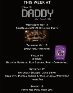 Saturday Sounds with Jewz and Drag with Pheela Edging and Whilhelmina Westwood (Free)