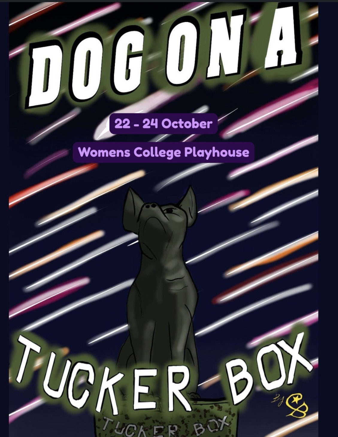Dog On A Tuckerbox by Cullyn Beckton