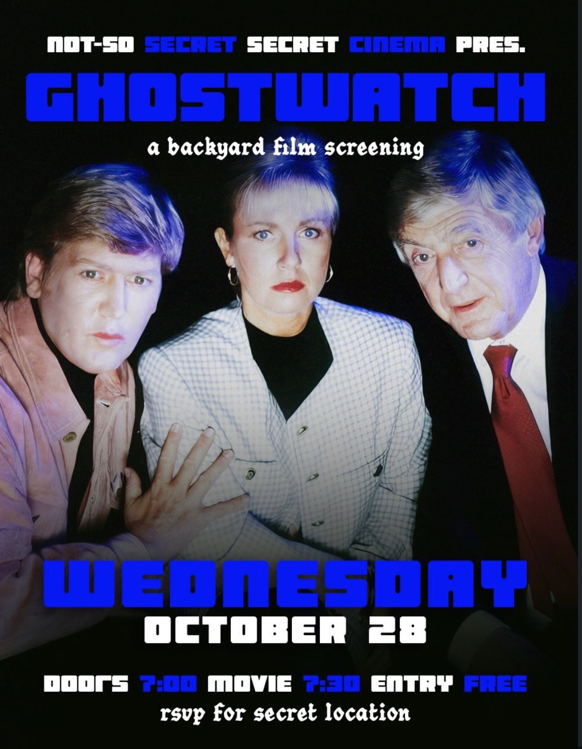 Not So Secret Cinema Cinema presents Ghostwatch, a backyard screening (Free)